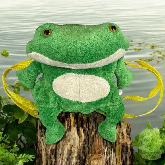 Animal Adventure Plush Frog Backpack Adjustable Straps Cute Quirky - Picture 1 of 7